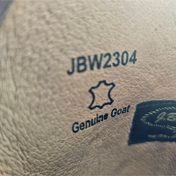 J.B. Dillon NWT Goat Leather Western Cowboy Rodeo Boots Sz 9B Distressed Brown - Picture 11 of 16